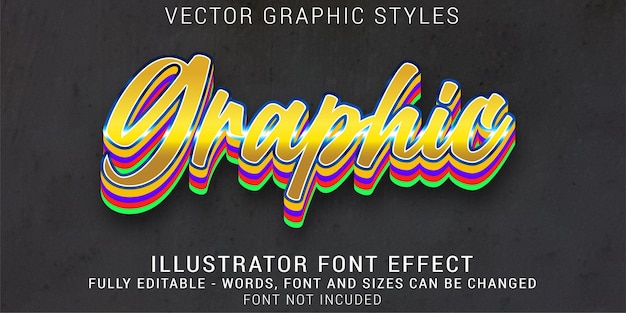 Premium Vector Creative Graphic Styles Editable Text Effect