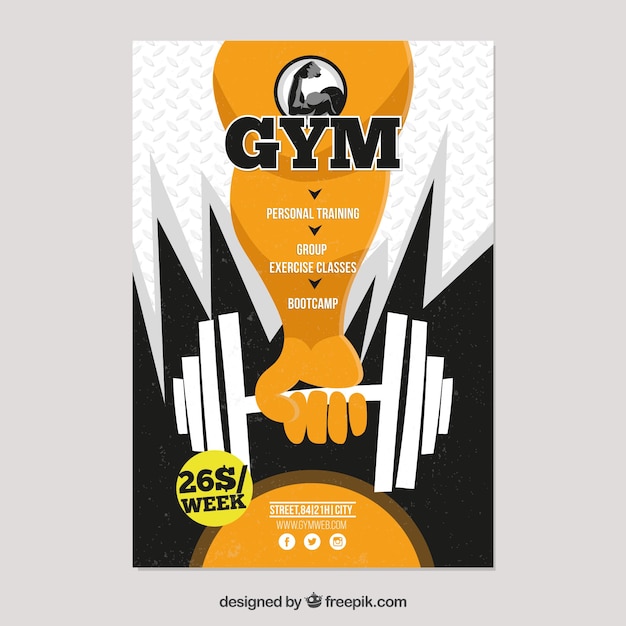 Creative gym flyer template
