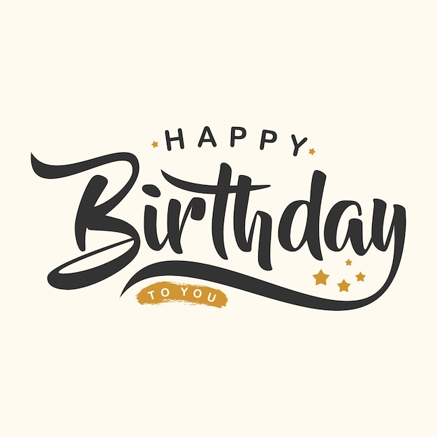 Creative happy birthday letter Premium Vector