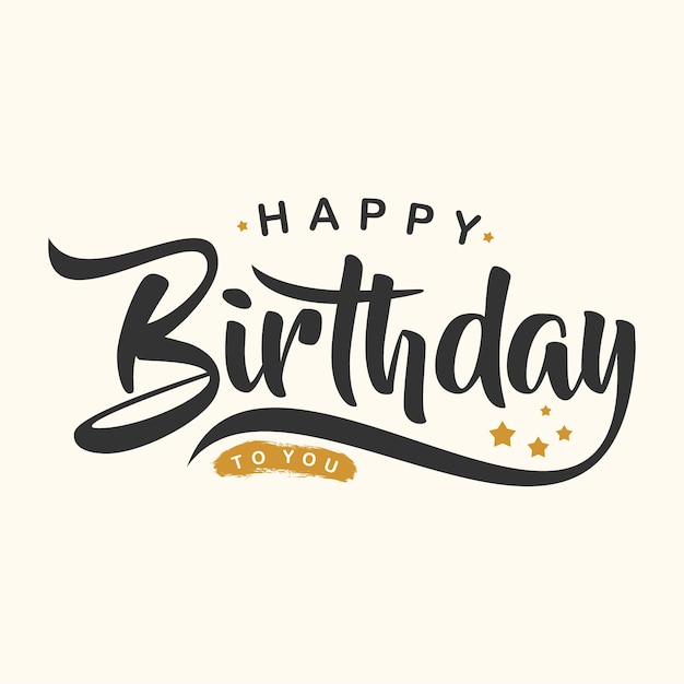 Premium Vector | Creative happy birthday letter