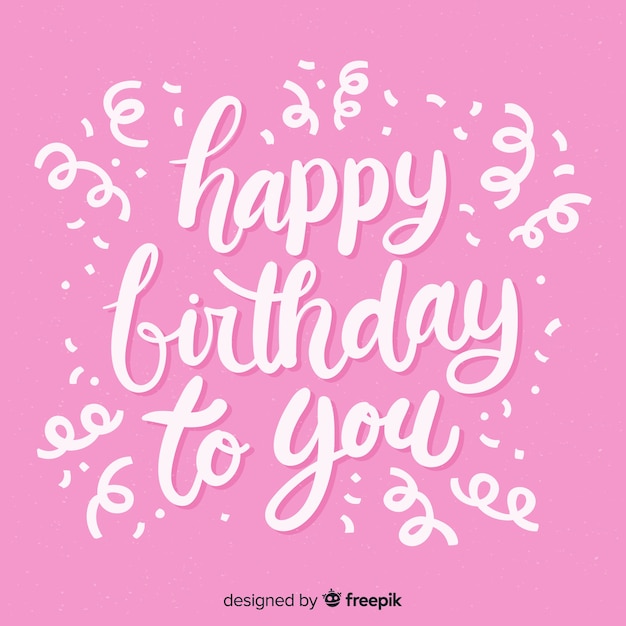 Free Vector | Creative happy birthday lettering background