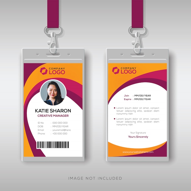 Premium Vector | Creative id card design template