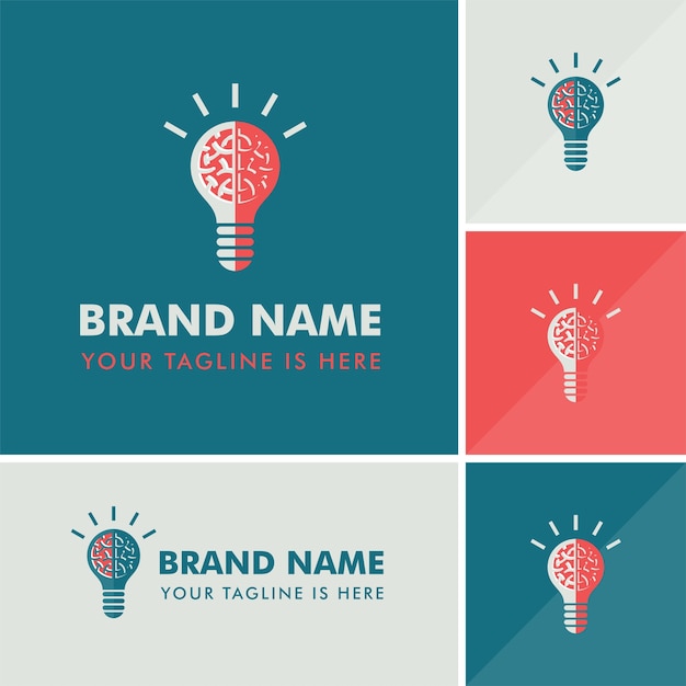 Download Free Creative Idea Brain Bulb Logo Premium Vector Use our free logo maker to create a logo and build your brand. Put your logo on business cards, promotional products, or your website for brand visibility.