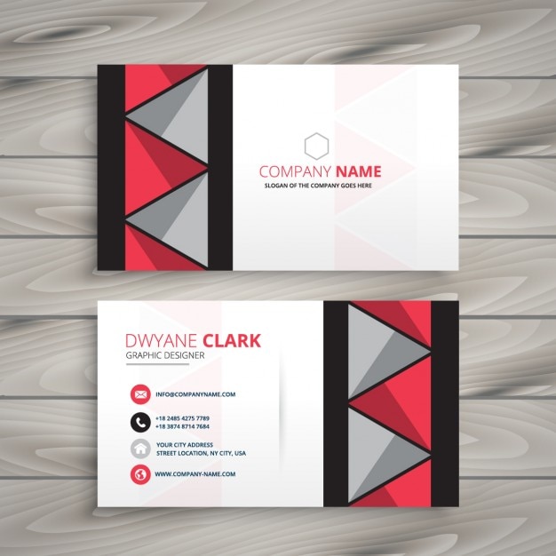 Creative identity card with triangles