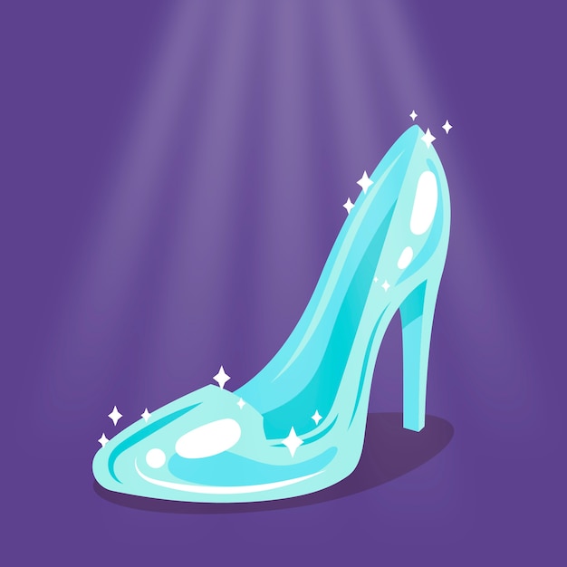 Free Vector | Creative illustration of cinderella glass shoe