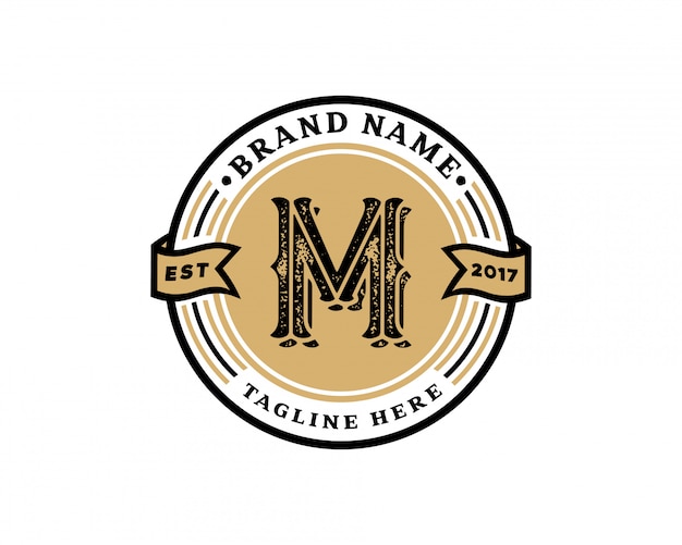 Download Free Creative Initial Letter M Retro Vintage Hipster And Grunge Vector Use our free logo maker to create a logo and build your brand. Put your logo on business cards, promotional products, or your website for brand visibility.
