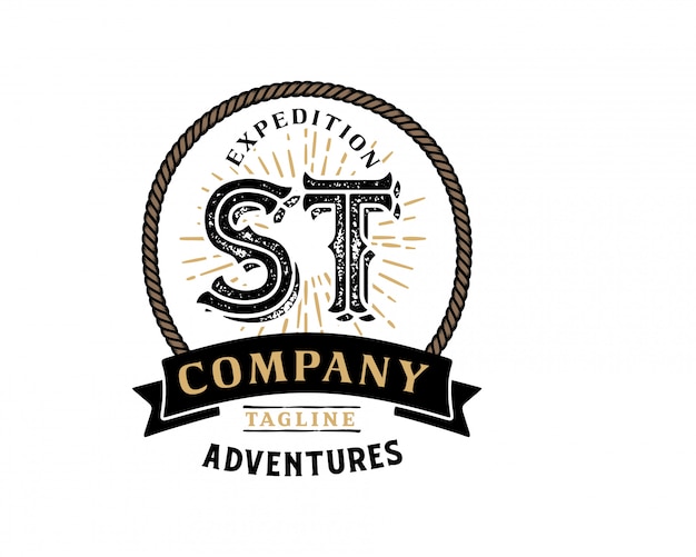Download Free Creative Initial Letter St Retro Vintage Hipster And Grunge Vector Use our free logo maker to create a logo and build your brand. Put your logo on business cards, promotional products, or your website for brand visibility.