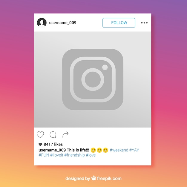 Download Vector Grey Instagram Frame Vectorpicker