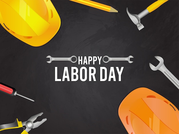 Premium Vector | Creative labor day background with tools