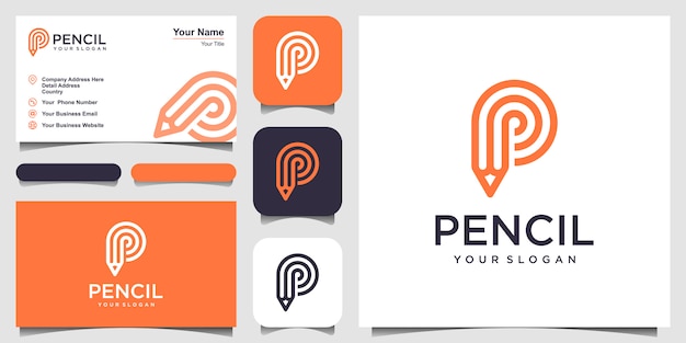 Download Free Creative Letter P With Pencil Concept Logo Inspiration And Use our free logo maker to create a logo and build your brand. Put your logo on business cards, promotional products, or your website for brand visibility.