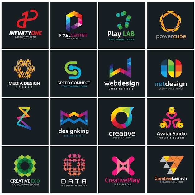 Creative logo collection, media and creative idea logo ...
