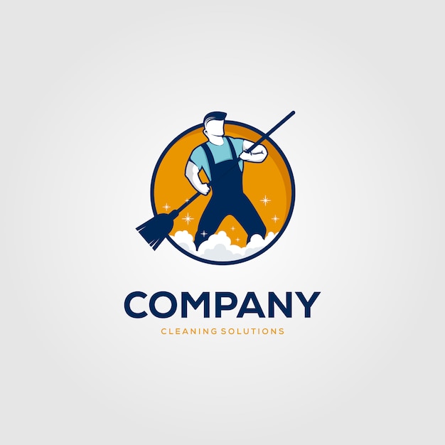 Download Free Creative Man Cleaning Concept Logo Design Template Premium Vector Use our free logo maker to create a logo and build your brand. Put your logo on business cards, promotional products, or your website for brand visibility.
