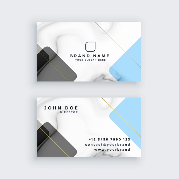 Creative marble business card design