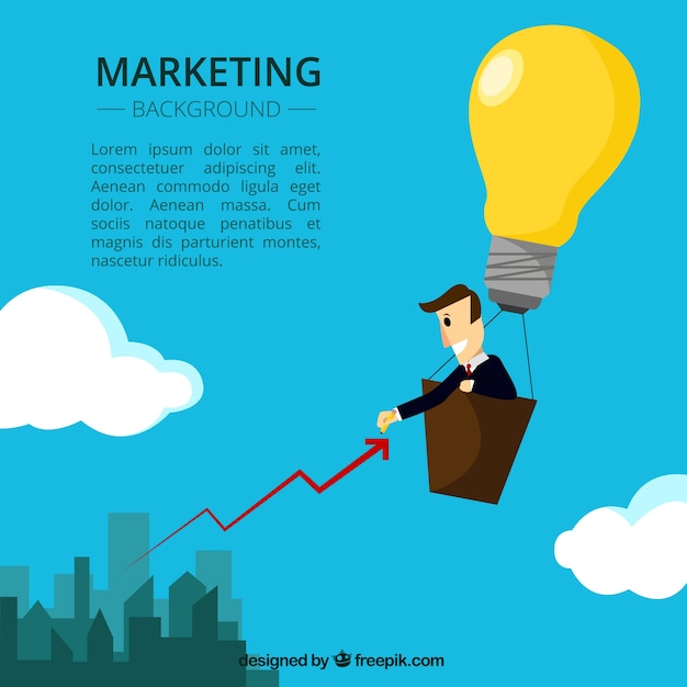 Free Vector | Creative marketing background with businessman