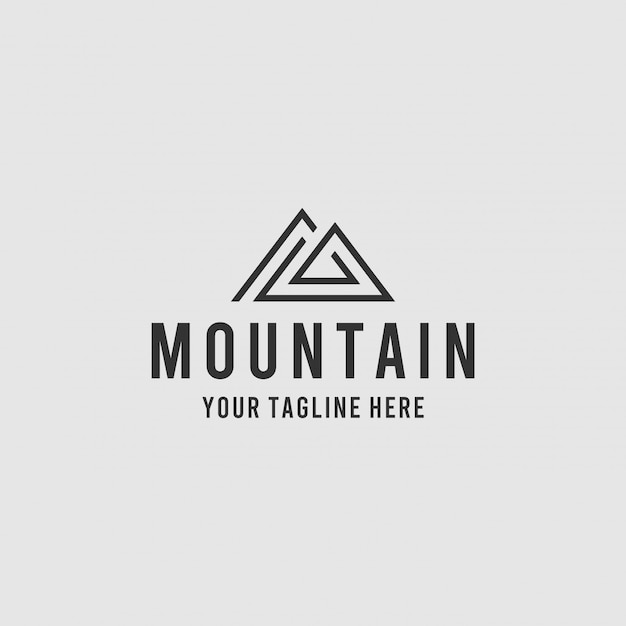 Premium Vector | Creative minimalist mountain logo design