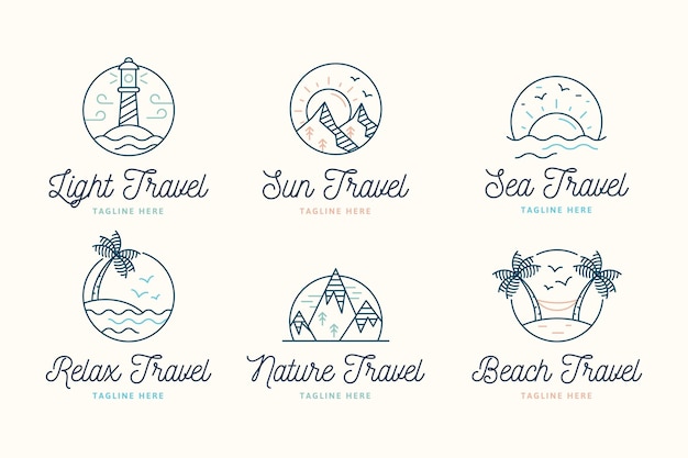 Download Free Download Free Creative Minimalist Travel Logos Pack Vector Freepik Use our free logo maker to create a logo and build your brand. Put your logo on business cards, promotional products, or your website for brand visibility.