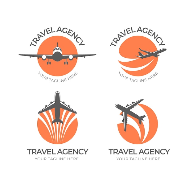 Free Vector Creative Minimalist Travel Logos Set,Designer Jean Shorts Mens