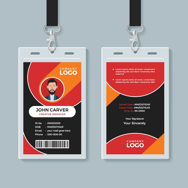 Premium Vector | Creative multipurpose id card