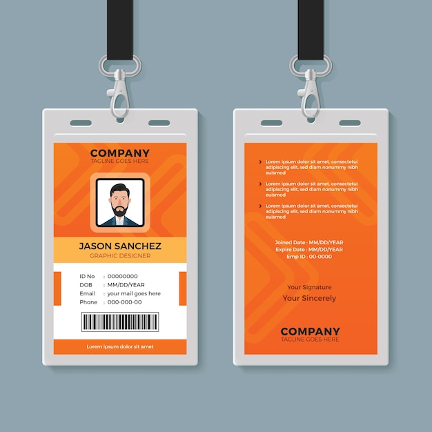 Premium Vector | Creative multipurpose identity card template