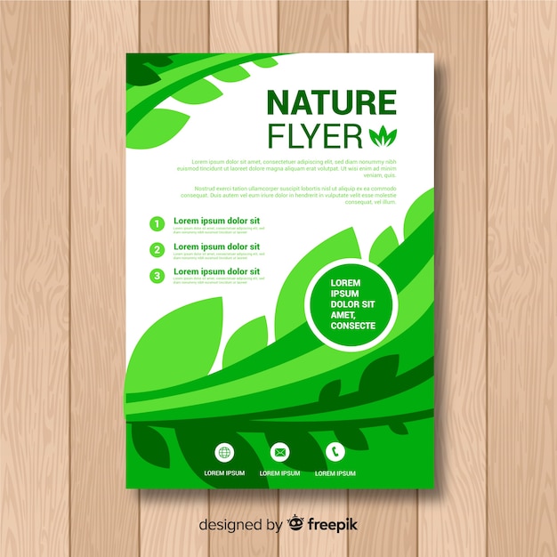 Free Vector Creative Nature Flyer Template