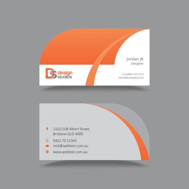 Creative Orange Business Card Design