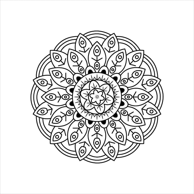 Download Creative outline mandala | Premium Vector