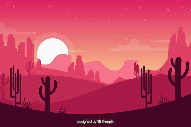 Free Vector | Creative pink desert landscape background