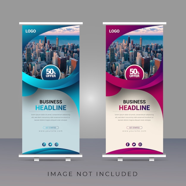 Premium Vector Creative Professional Business Modern Roll Up Banner Template Design