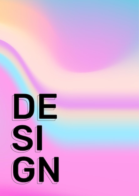 クリエイティブな虹色の縦線のグラデーションイラスト ビジネス抽象的な背景 プレミアムベクター