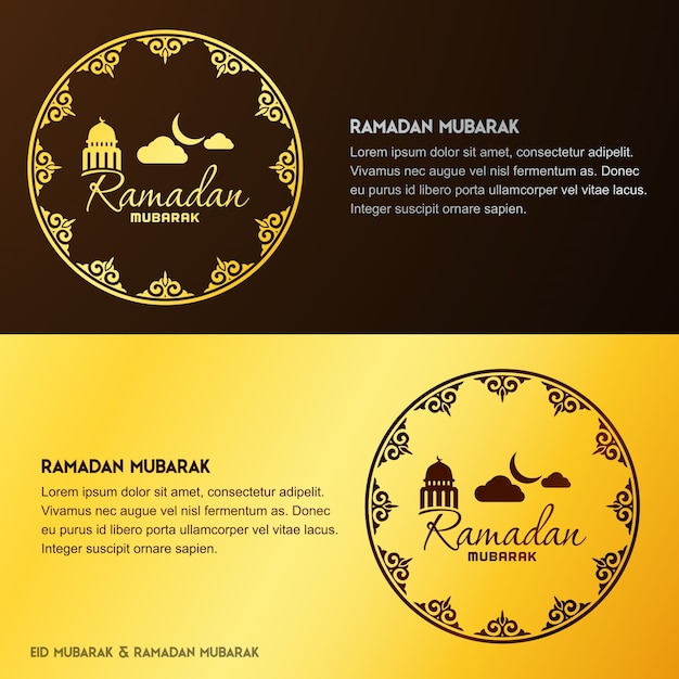 Creative ramadan greeting banners