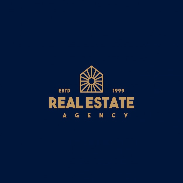 Premium Vector | Creative real estate logo design