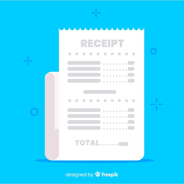 Free Vector | Creative receipt in flat style