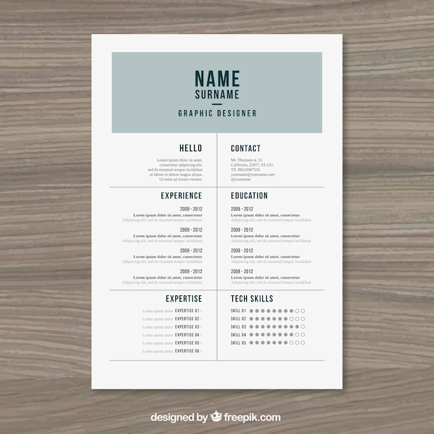creative resume template vector free download