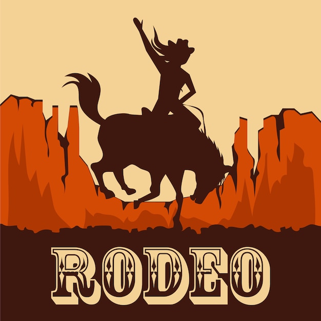 Creative rodeo background Vector | Premium Download