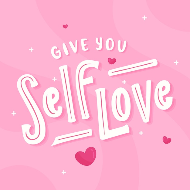 Download Creative self love lettering Vector | Free Download