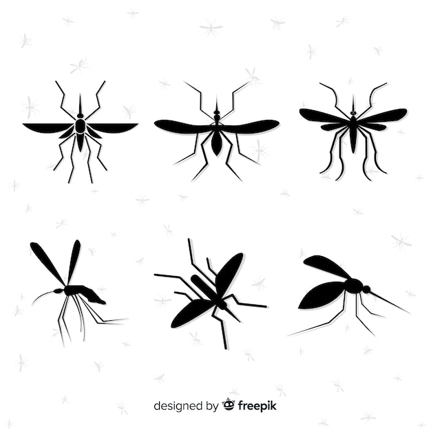 Premium Vector | Creative set of mosquito silhouettes