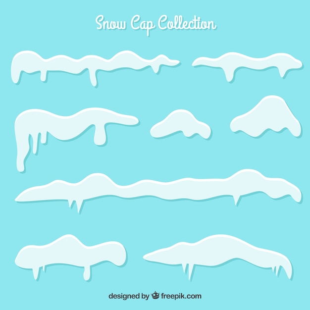 Download Creative snow cap collection | Free Vector