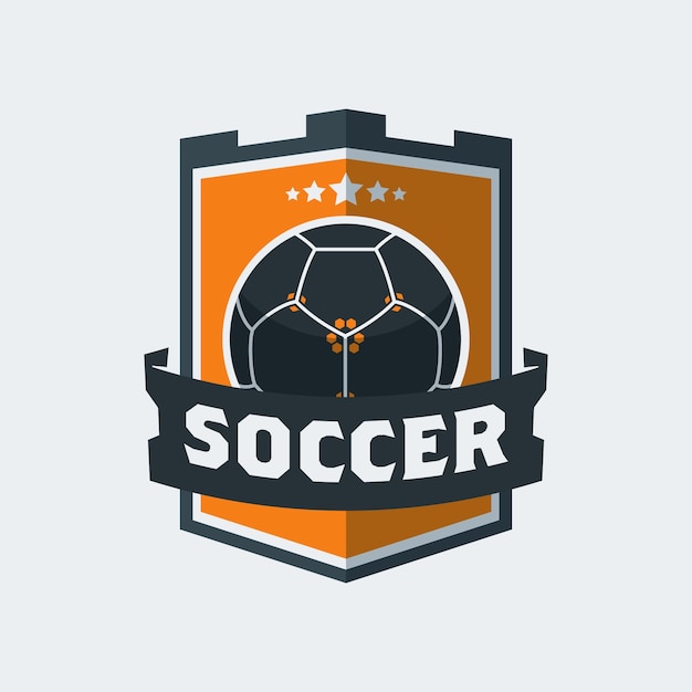 Download Free Creative Soccer Ball With Shield Logo Template Premium Vector Use our free logo maker to create a logo and build your brand. Put your logo on business cards, promotional products, or your website for brand visibility.