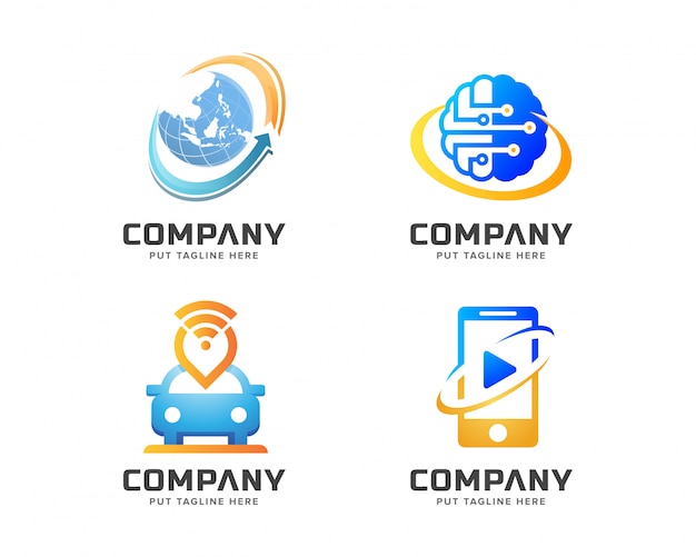 Download Free Creative Technology Logo Set Premium Vector Use our free logo maker to create a logo and build your brand. Put your logo on business cards, promotional products, or your website for brand visibility.