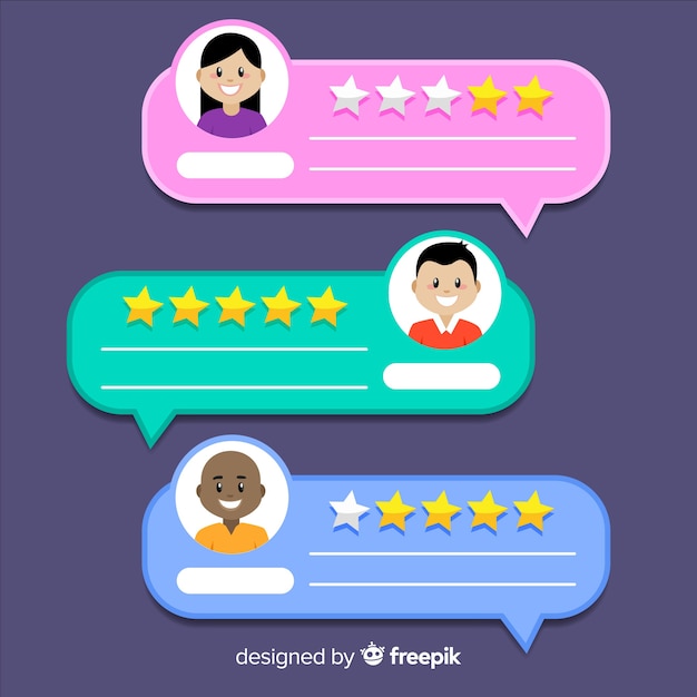 creative-testimonial-in-speech-bubble-shape-free-vector