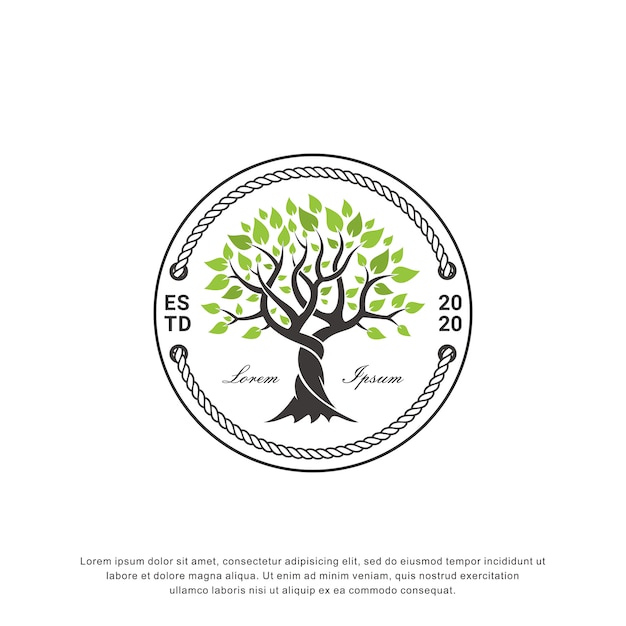 Download Free Creative Tree Logo Design Vintage Style Premium Vector Use our free logo maker to create a logo and build your brand. Put your logo on business cards, promotional products, or your website for brand visibility.