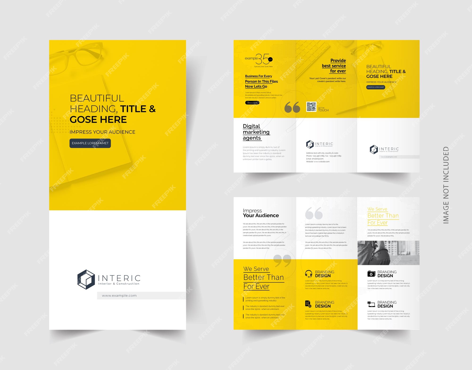 Premium Vector | Creative trifold brochure