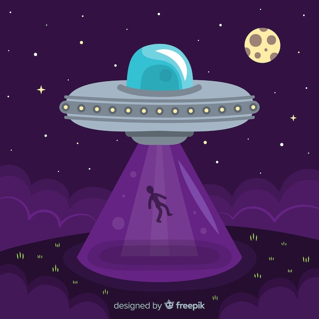 Free Vector | Creative ufo background