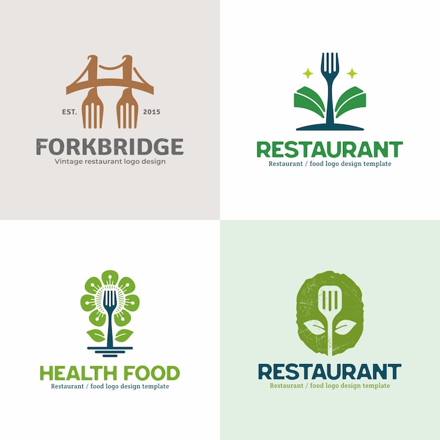 Download Free Creative Unique Restaurant Logo Collection Premium Vector Use our free logo maker to create a logo and build your brand. Put your logo on business cards, promotional products, or your website for brand visibility.