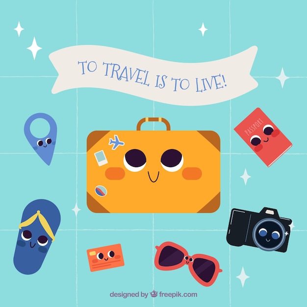 Creative vacation elements background