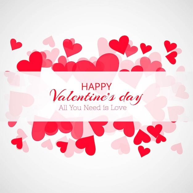 Creative valentine\'s day decorative hearts card\
background