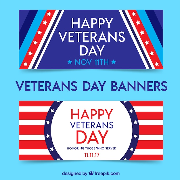 Creative veterans day banners