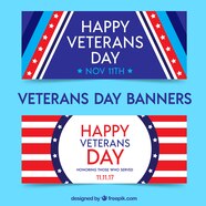 Free Vector Creative Veterans Day Banners