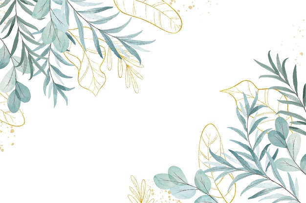 Free Vector | Creative watercolor leaves background