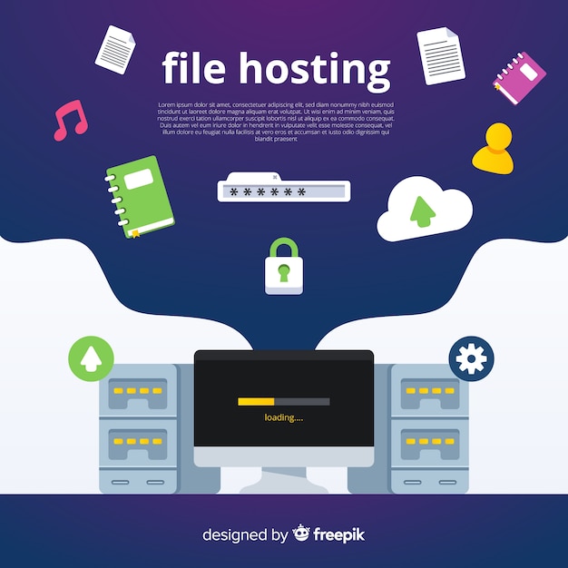 Download Free Vector | Creative web hosting concept